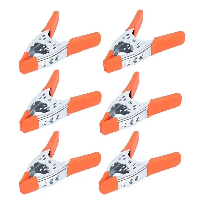 

A60z6pcs 6-дюймовые пружинные зажимы, сверхмощные металлические пружинные зажимы, с открытием захвата 2,5 дюйма