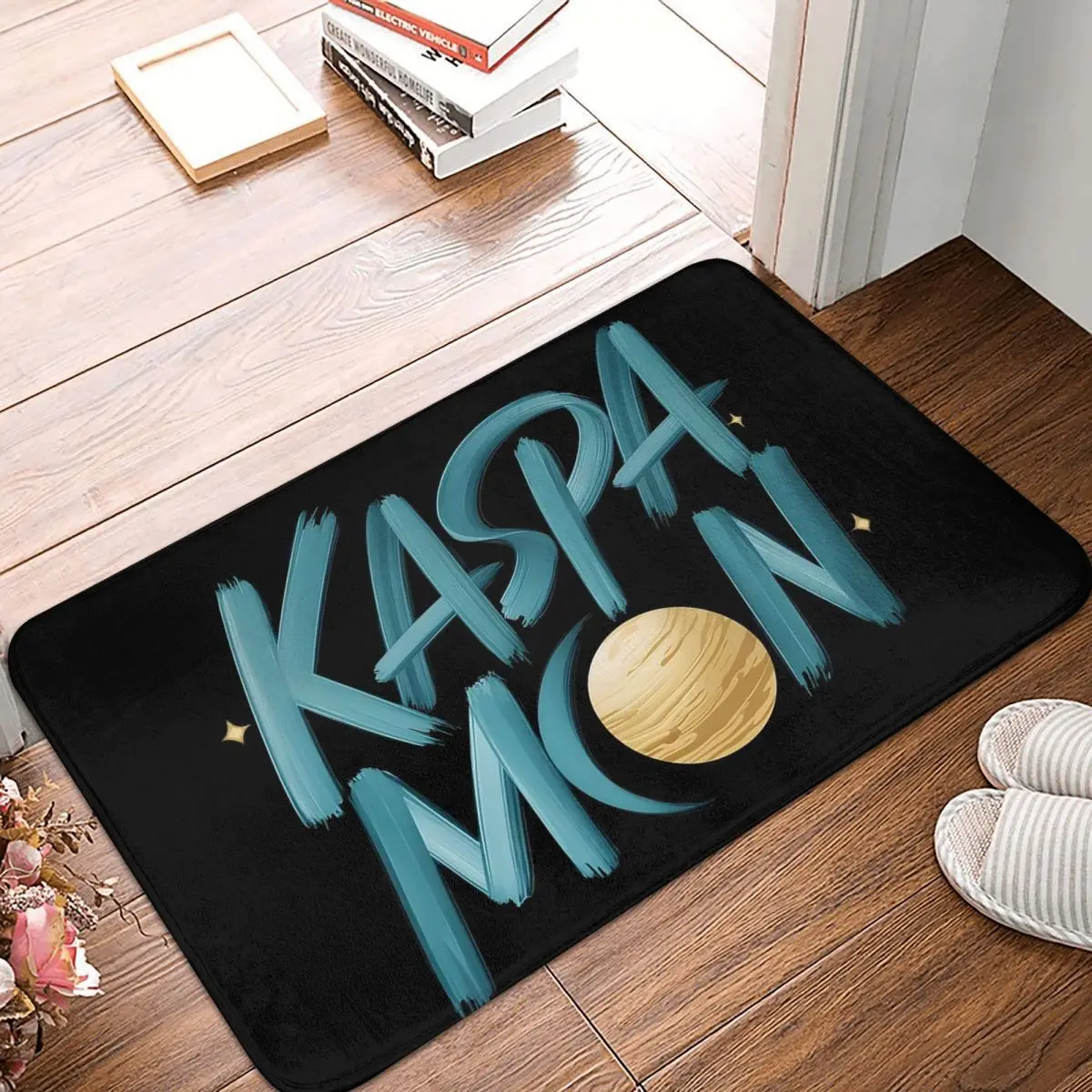 Kaspa Coin Simplified Digital Wallet Non-slip Doormat Floor Mat Carpet Rug for Kitchen Entrance Home Bedroom Footpad Mats