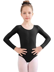 Speerise Kids Stretch Spandex Classic Long Sleeve Ballet Dance Leotards for Toddler Girls Boys Professional Gymnastics Bodysuit