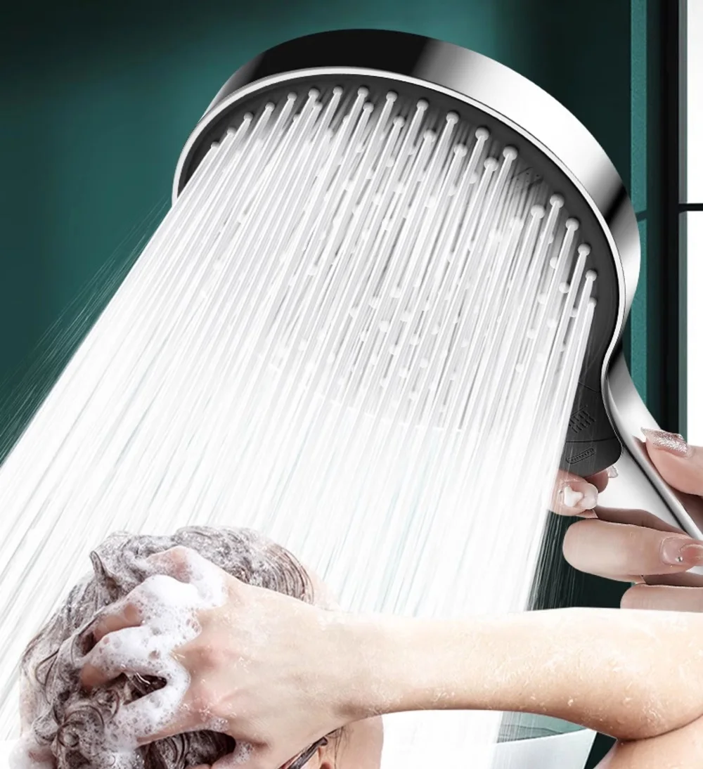 

15cm High Quality 3 Mode Big Panel Shower Head Water Filter Adjustable High Pressure Shower Portable Shower Bathroom Accessories