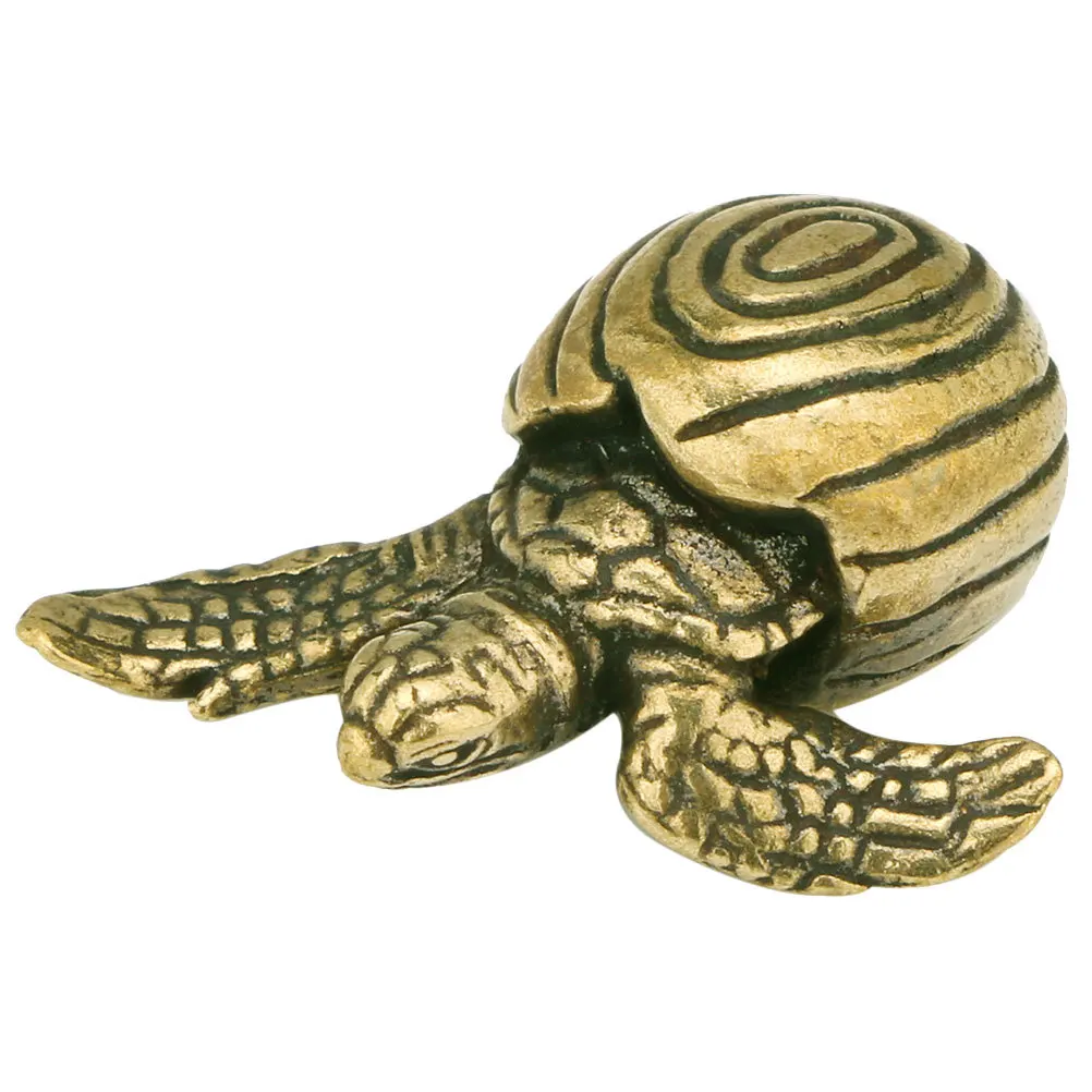 

Mini Brass Turtle Adornment Retro Desktop Ornament Office Home Decor Classic Tortoise Sculpture Tortoise Miniature