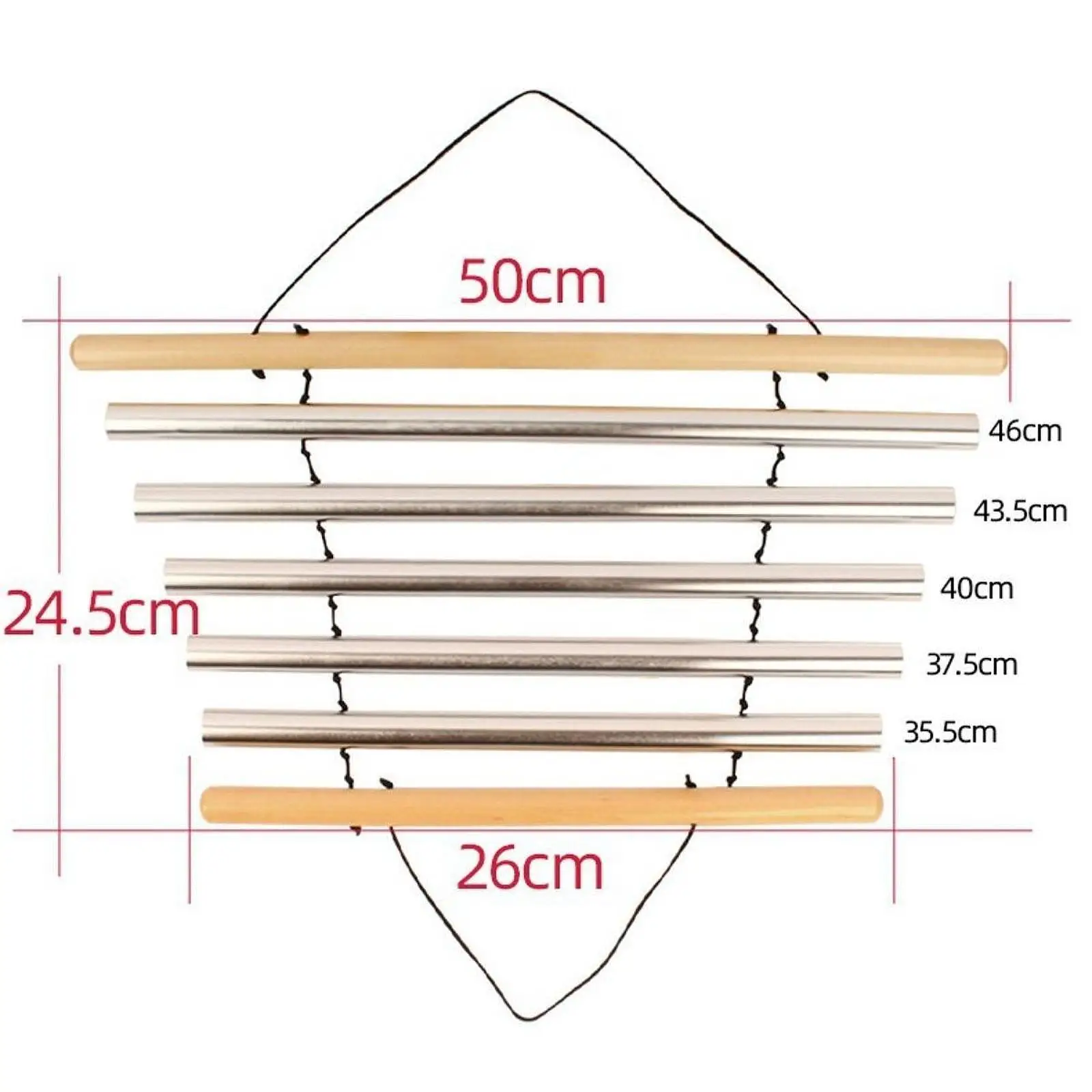 Meditation Flow Chime Portable Tubular Percussion Bowl Instrument for Home Yoga Studio Sound Bath