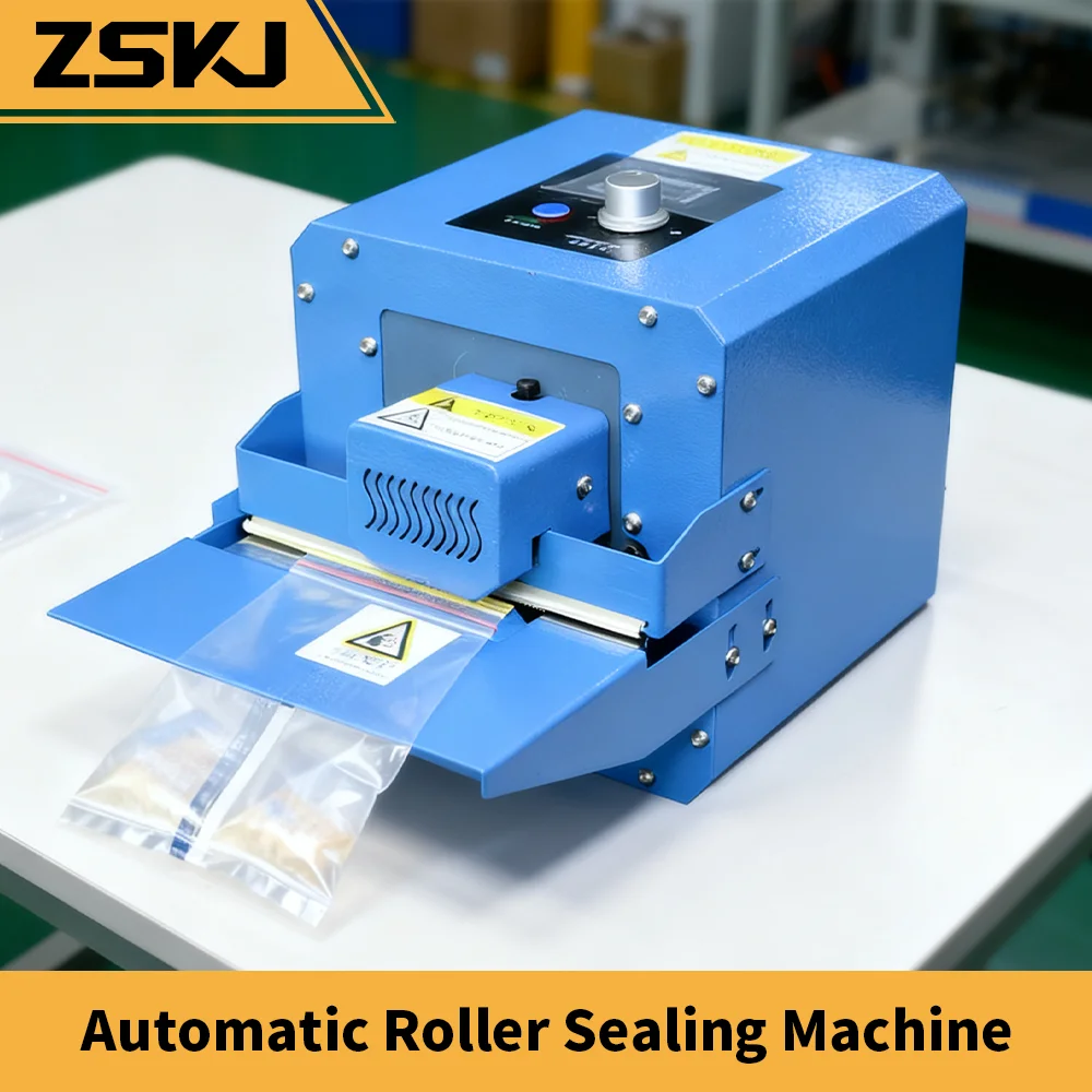 220V 50Hz 80-180℃ Heat Sealing Temperature GLF-50 Industrial Temperature Control Speed 300W Heat Roller Speed Sealing Machine