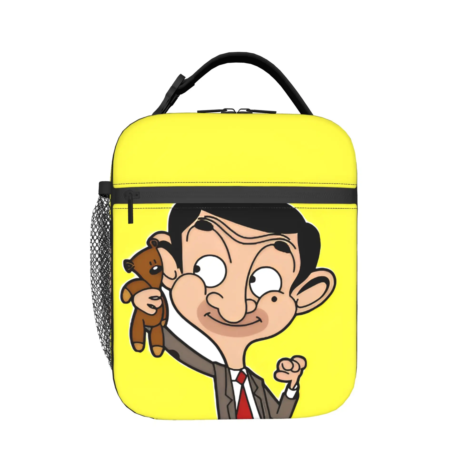 Mr. Beans Teddy Bear  Insulated Lunch Bags Cooler Bag Reusable,Lunch Container  Large Lunch Box Tote Bento Pouch Beach  Picnic