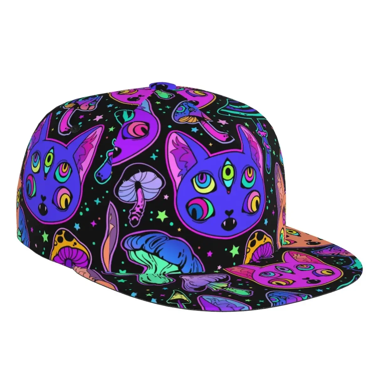 

Psychedelic Animals And Mushrooms 3D Print Baseball Cap Casual Sun Hat Elegant Ethnic Style Fashion Stage Hip Hop Women Men