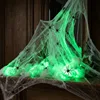 Luminous Fake Cobwebs with Spiders Halloween Glow in The Dark Spider Web Stretchy Spooky Webbing Cosplay Party Home Decor Props 2
