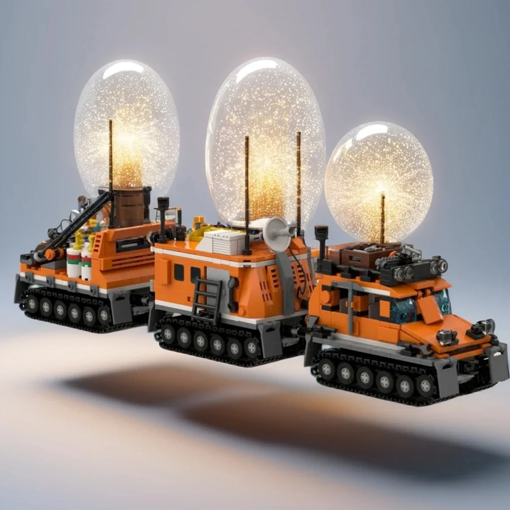 

NEW 1093PCS MOC Creative Model Arctic Tracked Viking Building Block DIY Assembly Brick Display Gift Collectible Decoration Set