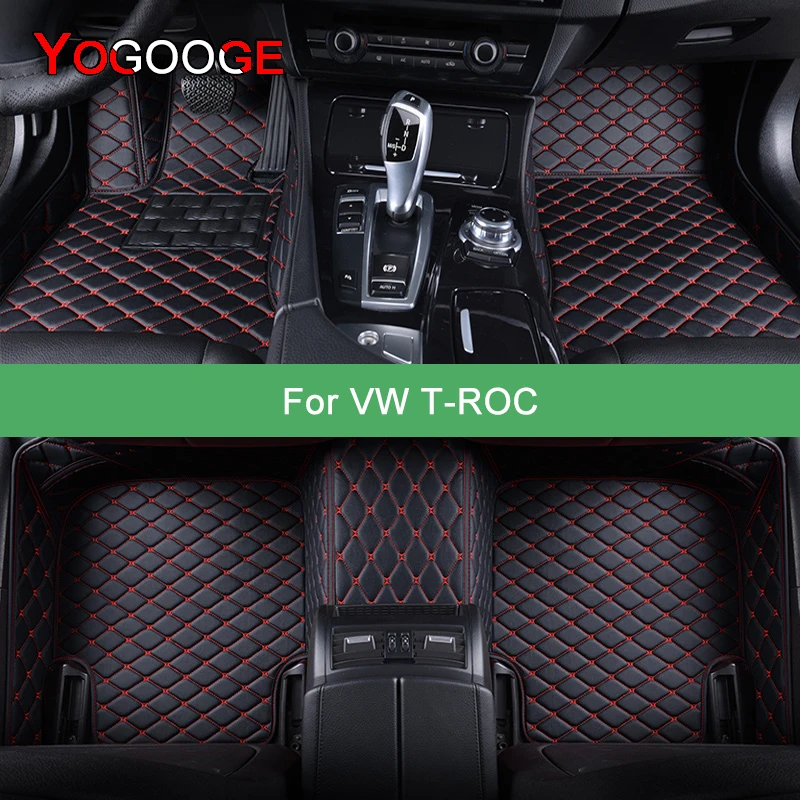 

YOGOOGE пользовательские автомобильные коврики для VW TROC T-ROC, автомобильные ковры, аксессуары для ног