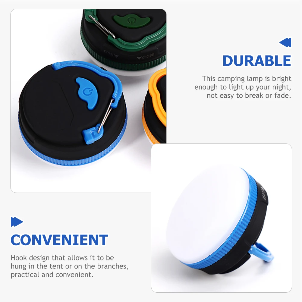 

LED Camping Lantern Portable Tent Light Bright Hook Design Operated Emergency Lighting Outdoor Activities Durable