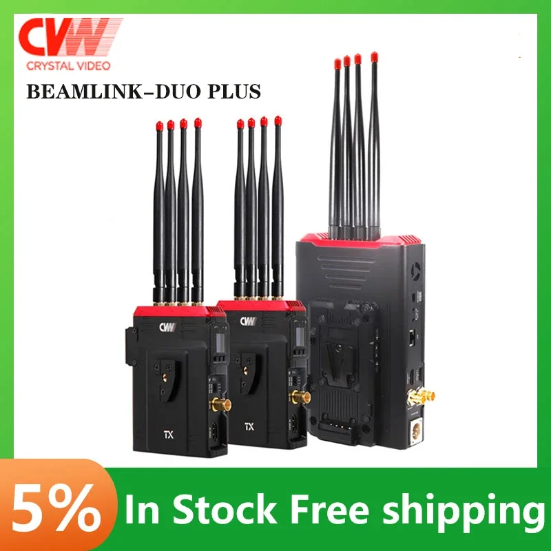 CVW BeamLink-Duo Plus 2-Channel Wireless Video Transmission Support SDI HDMI and RTSP Streaming Output Aimultaneously