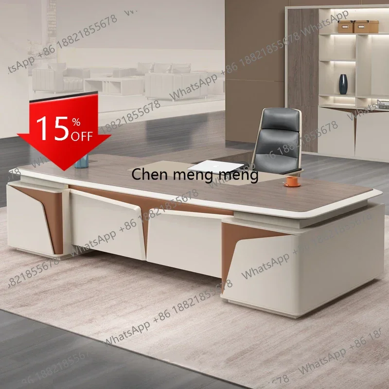 Mesa de Escritório Grande D80 para Estação de Trabalho, Mesa em L Moderna e Estética para Recepção, Organizador de Estudo, Mobiliário de Escritório