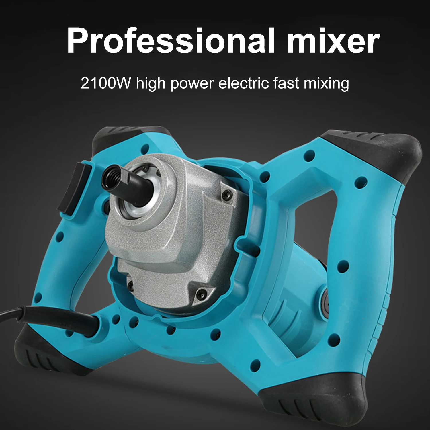 2100W Elektrischer Betonmischer 6-stufig Einstellbar Tragbarer Handmixer für Zement, Mörtel, Putz und Farbe – Detail 7