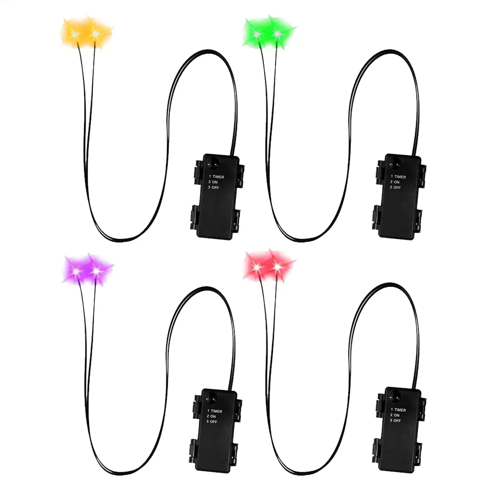 Olhos brilhantes decoração de halloween com temporizador led light up adereços para crânios abóboras lápidas máscaras decorações de festa de halloween