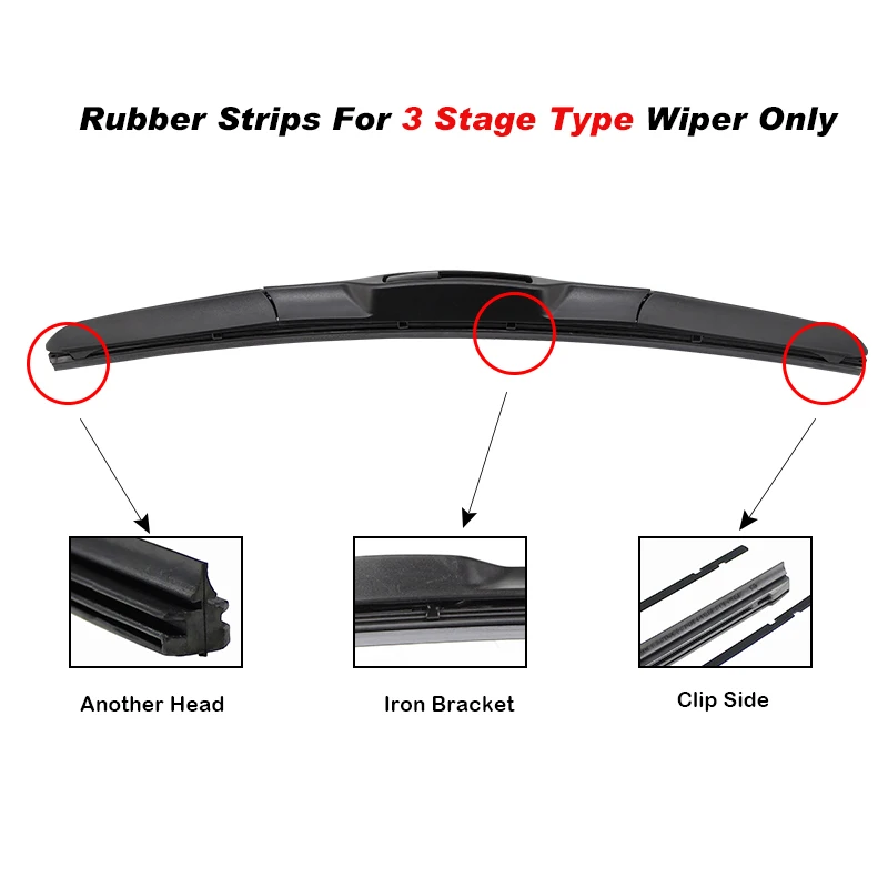 1pcs Windshield Car Wiper Blade Windscreen Insert Rubber Strip (Refill) 8mm Soft 14\