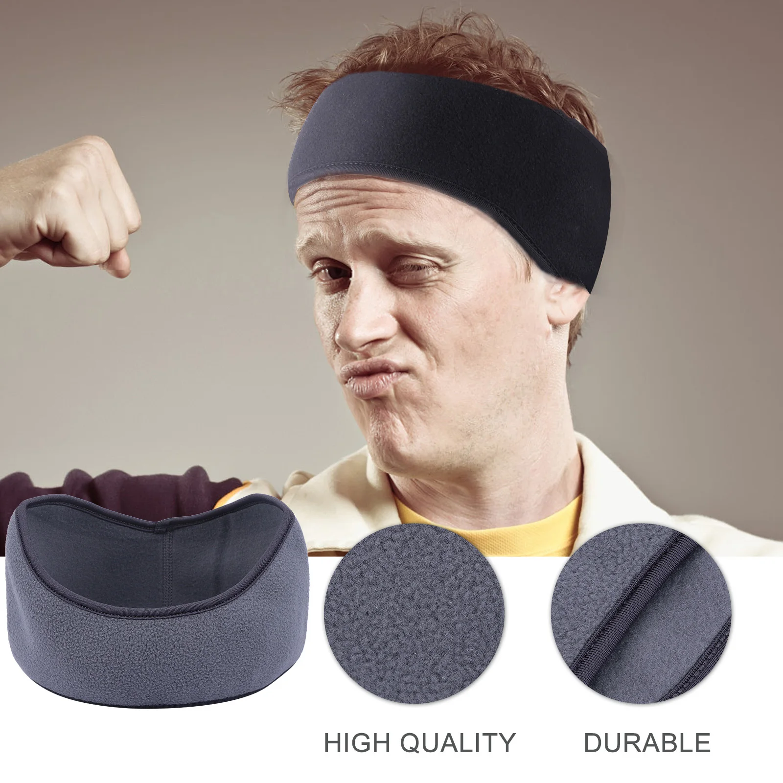

2 Pcs Sports Headband Ear Warmer Bands Stretchy Headbands Muffs for Covered Protective