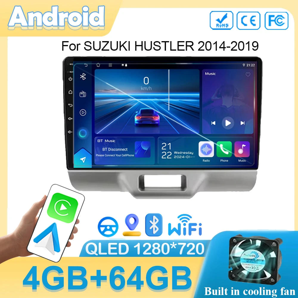 

Car Android 14 Radio For SUZUKI HUSTLER 2014-2019 Navigation GPS Head Unit Stereo 5G WIFI Multimedia Wireless Carplay Auto Video