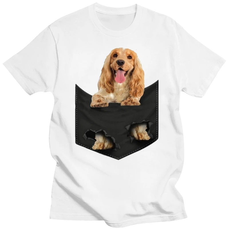 Men T Shirt English Cocker Spaniel Pocket Mid Women T-Shirt