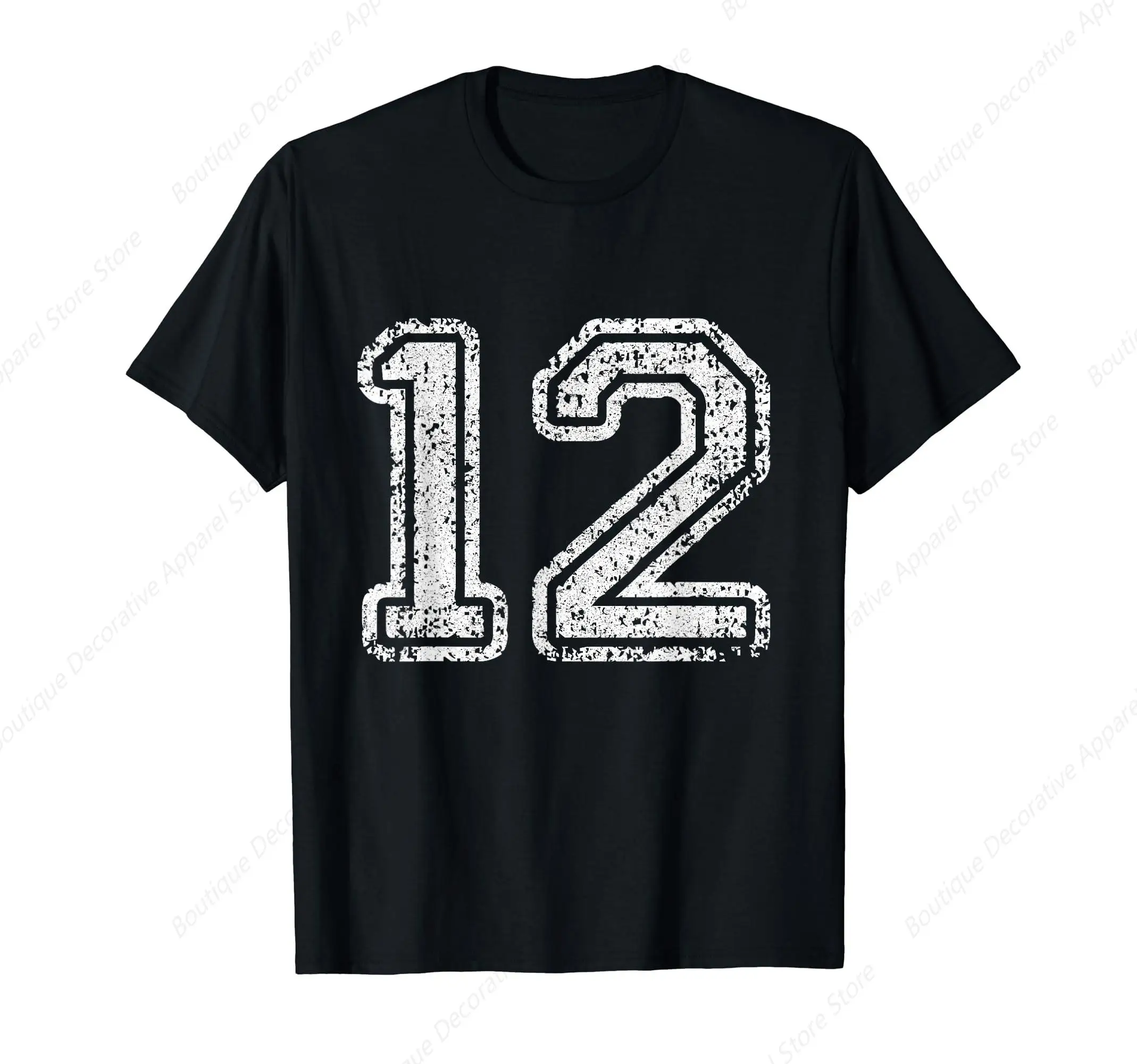 Jersey Number 12 Twelve T-shirt Football Number Sport Gift T-Shirt