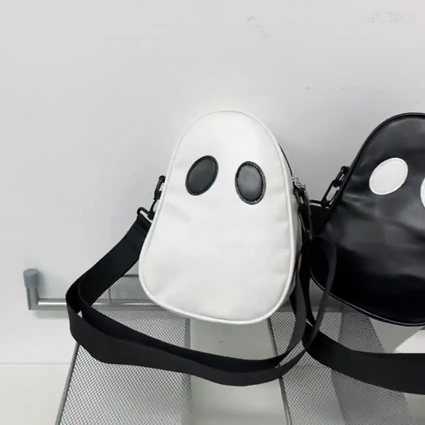 2025 New Halloween Backpack for Women Korean Style Funny Ghost Themed Bag for Men & Women –