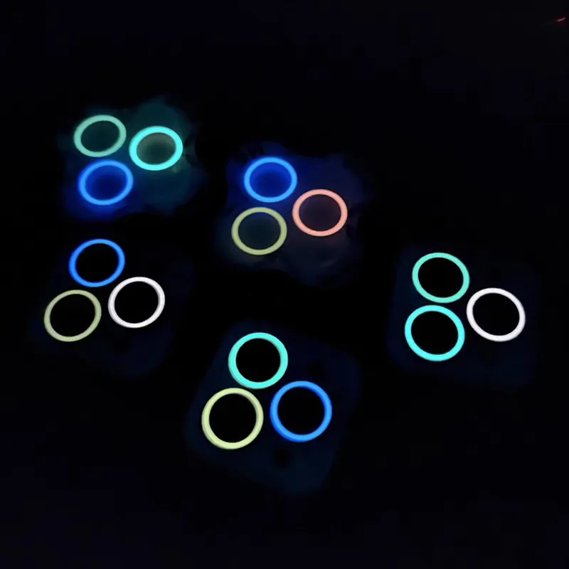 3Pcs Luminous Camera Lens Protector For 17 15 16 Pro Max Protective Ring Glass For IPhone 16 14 Plus 12 13 Mini Back Len Glass