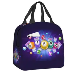 Borsa da pranzo con isolamento termico per Bingo con gioco caldo personalizzato borsa da pranzo portatile per donna per scatola di cibo multifunzione da viaggio per scuola di lavoro