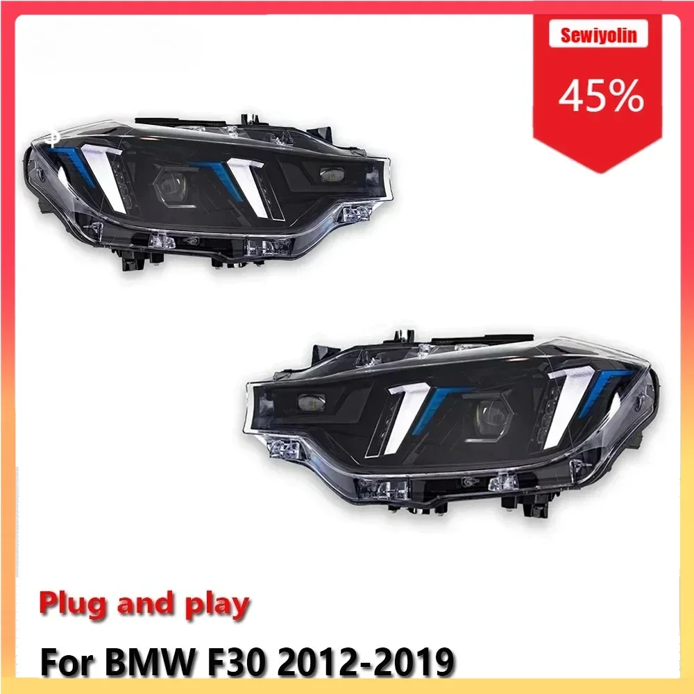 

Автомобильные светодиодные фары в сборе для BMW F30 F35 F31 2012-2019, авто противотуманные фары DRL, стоп-сигнал поворота, лампа Plug and Play