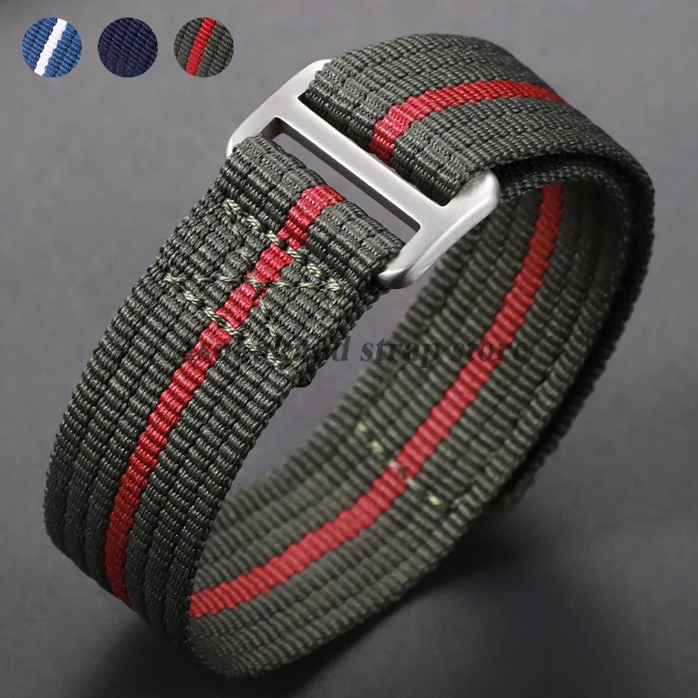 Image of 20mm 22mm Nylon Canvas Stoff Uhrenarmband für Tudor für BLACK BAY für Kragen Verstecktes FXD Armband für Männer Outdoor Sport Armbänder