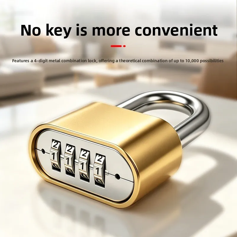 4-Digit Combination Lock Waterproof Heavy Duty Padlock for Gym Locker Gate, Fence Warehouse, Cabinet, High Security Outdoor Lock - view 2