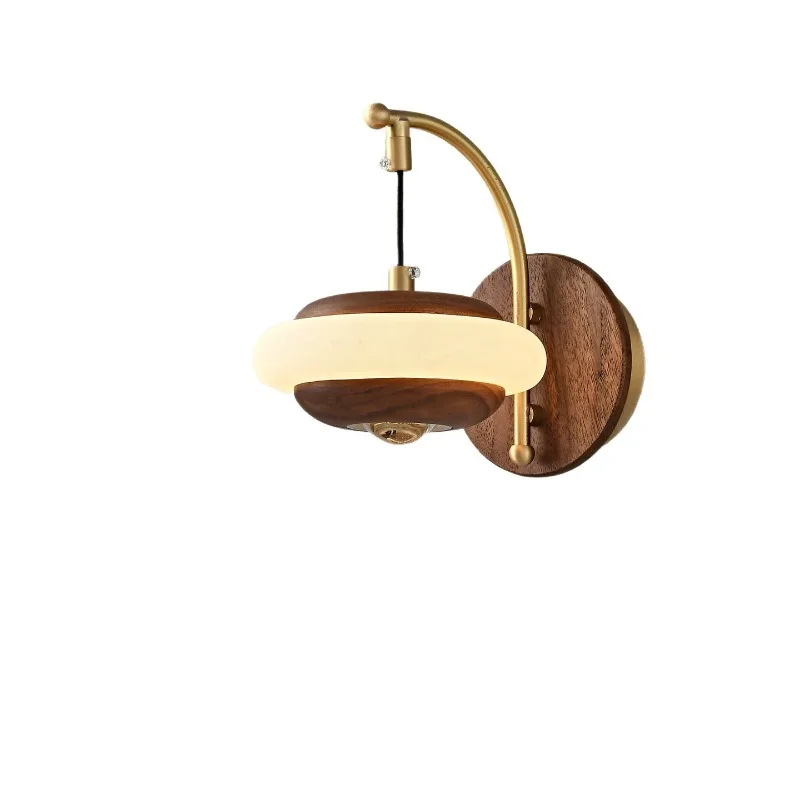 gourd small chandelier bedroom bedside lamp, Song-style aesthetic high-end entrance can lift and lower suspended chandelier lamp