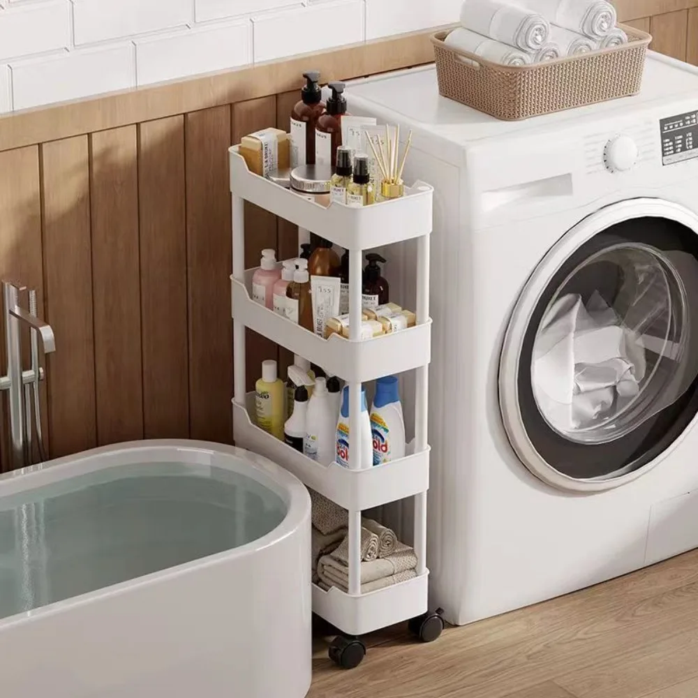 رف تخزين للكتب متنقل ، أرفف حمام متعددة الطبقات ، عربة وجبات خفيفة منزلية ، ملحقات منزلية