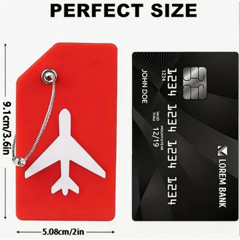 

Portable Airplane Boarding Tag, Soft Silicone Anti-lost Luggage Label Travel Outdoor Bag Decor Identification Tag