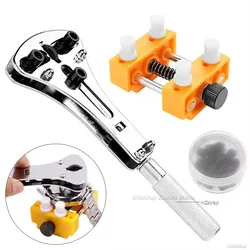 Adjustable Screw Back Remover Wrench Steel Watch Case Opener Three Jaw Open Cover Tool Bottom Opener Watch Repair Tools Kit