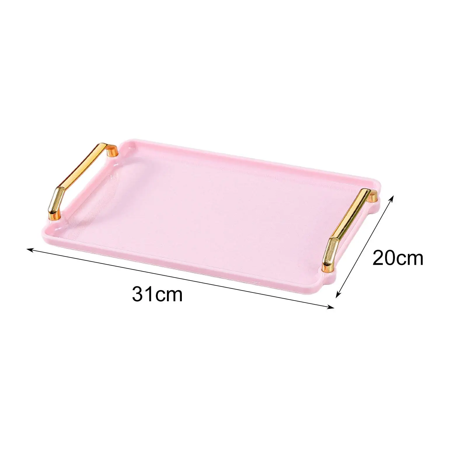 Rectangle Serving Tray Luxury Multipurpose Rectangular Art Tray Platter for Snacks Meals Breakfast Coffee Table Bathroom Vanity