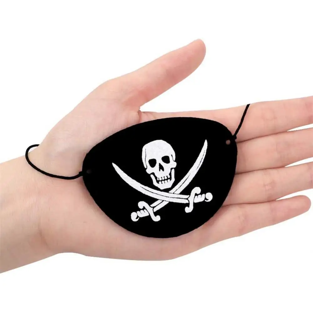 1Pc Pirate Eye Patches Schedel Oogmasker Vilt Piraat Een Eye Skull Eye Skeleton Captain Oogmasker Piraat Thema party Decor