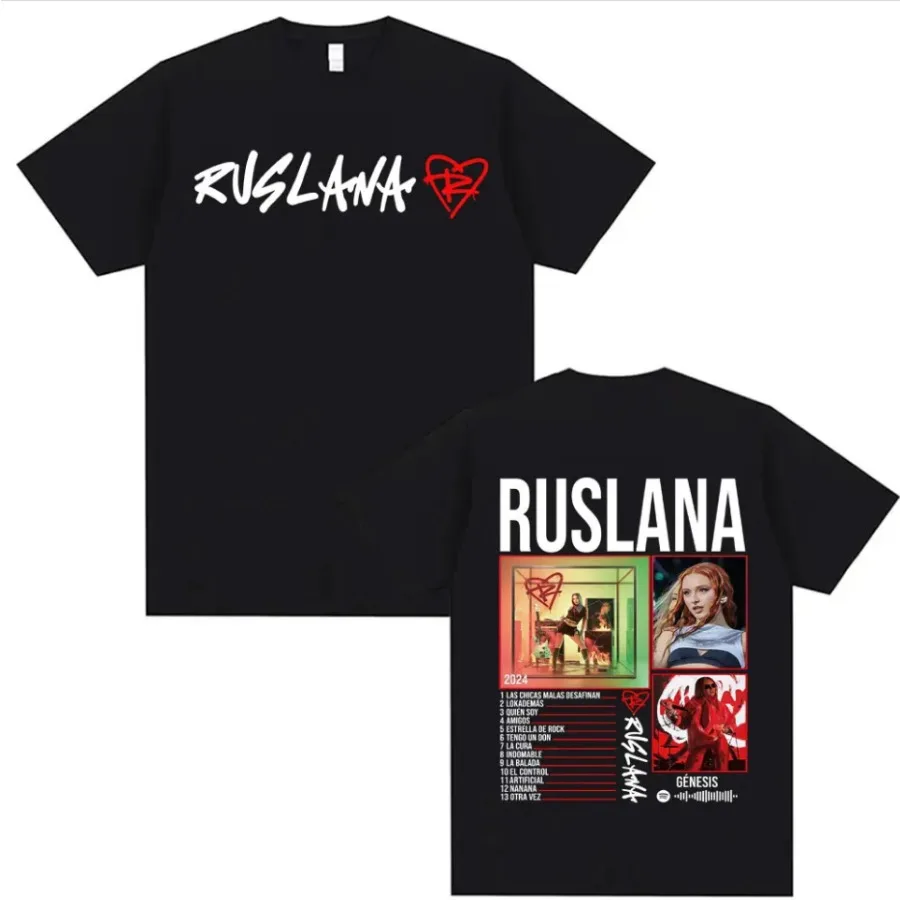 

Singer Ruslana Merch Oversized T Shirt Women Men Summer Fashion O-neck Short Sleeve Funny Tshirt Graphic Tees Streetwear