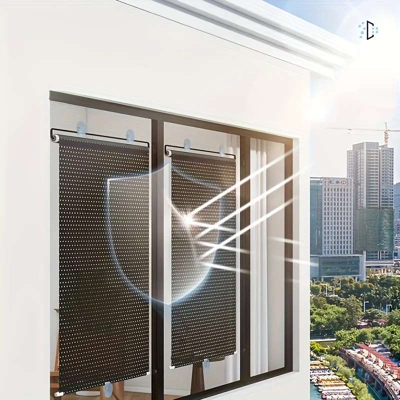 2pcs Suction Cup Automatic Retractable Sun Shade, No Drilling Required, Easy Installation, for Car Windows