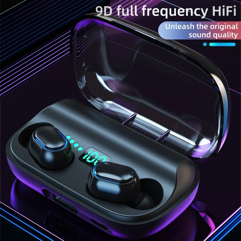 REHIMM TWS Bluetooth Earphone V5.0 1800 mAh Charging Box Wireless Headphones In-Ear Earbuds Sport Running Headsets Waterproof