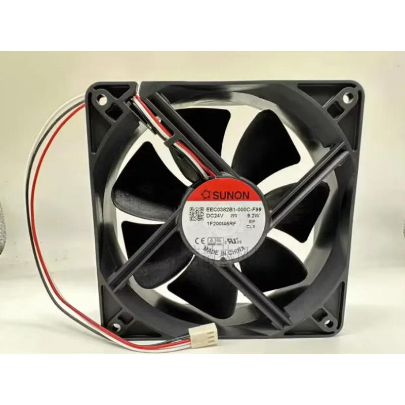 SUNON EEC0382B1-000C-F99 DC 24V 9.2W 120x120x38mm Kipas Pendingin Server 3-Kawat