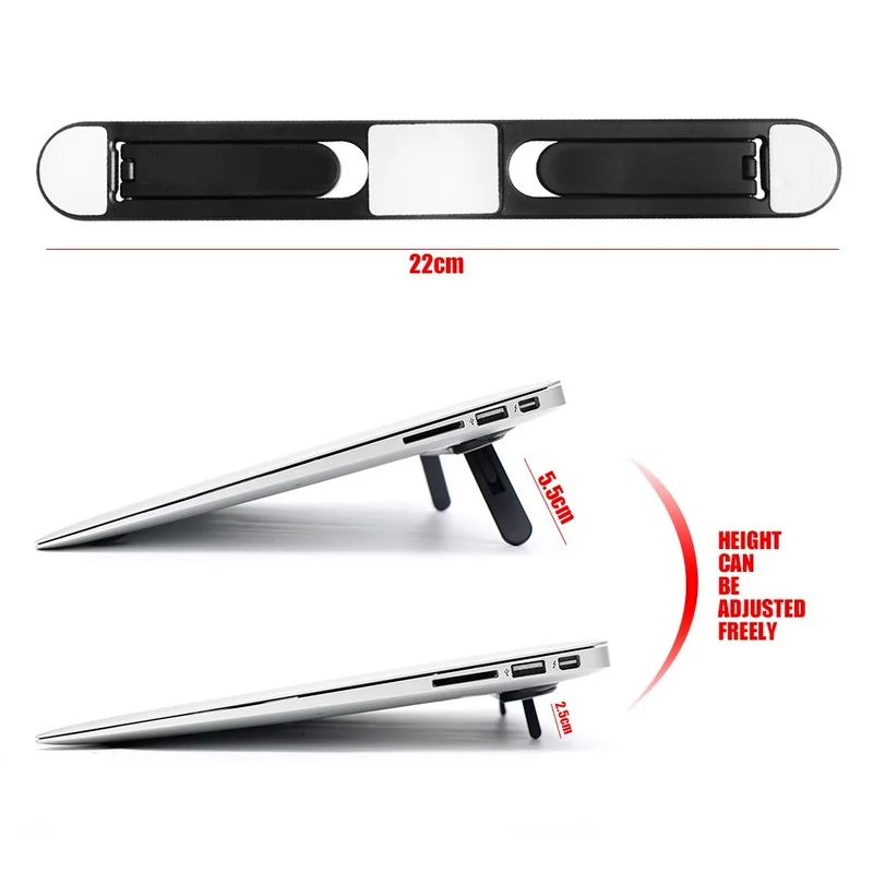 Foldable Laptop Stand Holder Notebook Bracket Strong Adhesive Desktop Cooling Stand For MacBook Lenovo Universal Laptop Stands