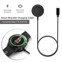 100cm Type-C Fast Charging Cable for Garmin Fenix 8 47 43 51mm 7 7S 7X 6 5 5X Smart Watch Charger Adapter Support Data Transfer