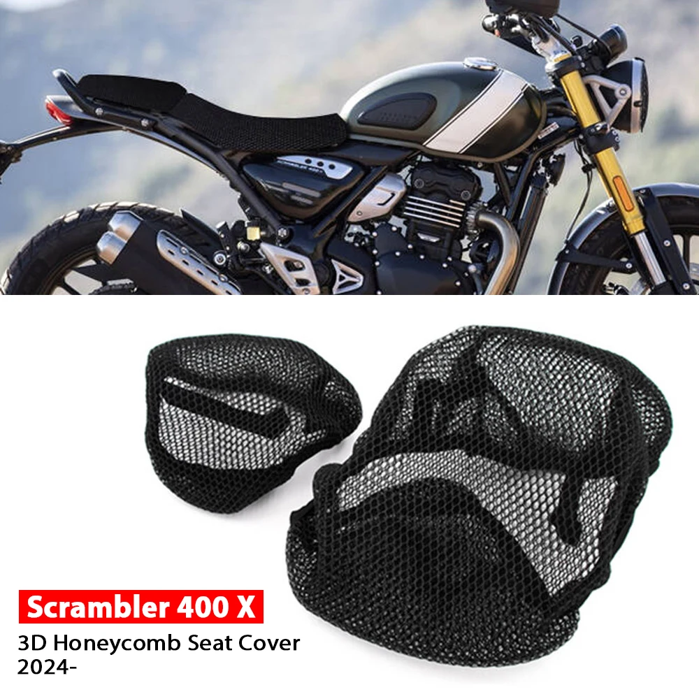 

For SCRAMBLER 400 X 2024- Motorcycle 3D Seat Cover Seat Protect Cover Seat Heat Insulation Cushion For Scrambler400X Accessories