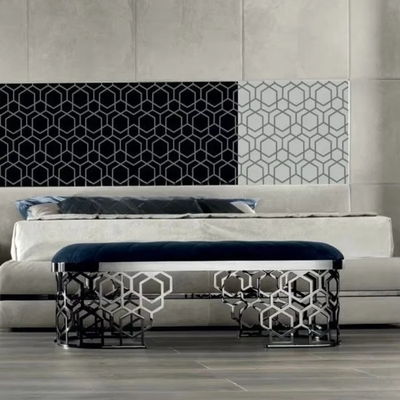 

Luxury bed and chair comfortable fabric, high-quality metal accessories for bedroom or living room