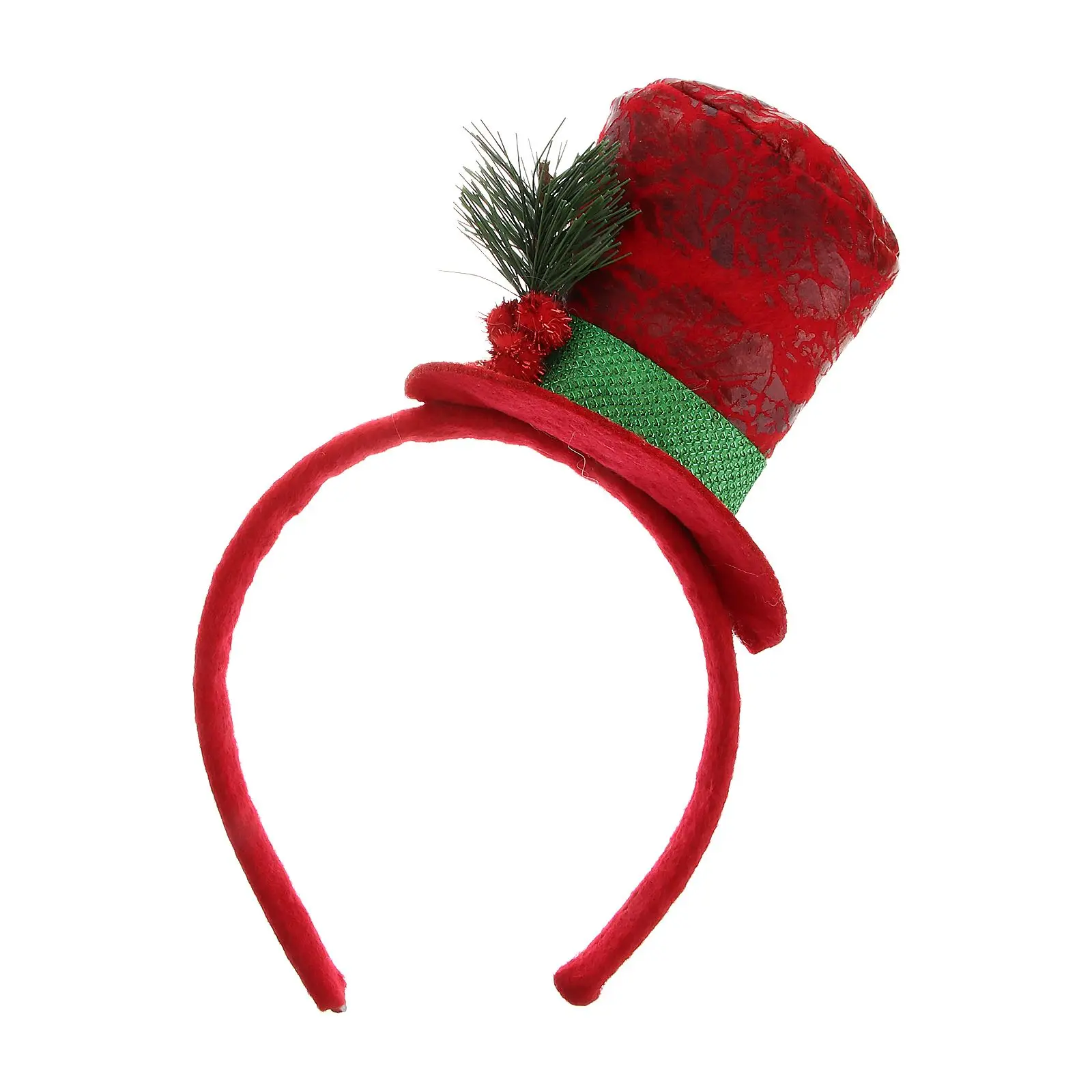 

Christmas Red Hat Headband with Berry Leaves for Women Kids Party Accessories Hairband Holiday Props Christmas Decor