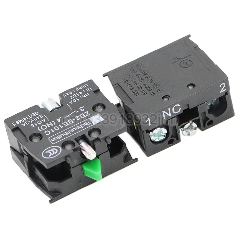 10Pcs XB2 Series Accessory 10A Push Button Switch Contact Block ZB2BE102C (NC) ZB2-BE101C (NO)