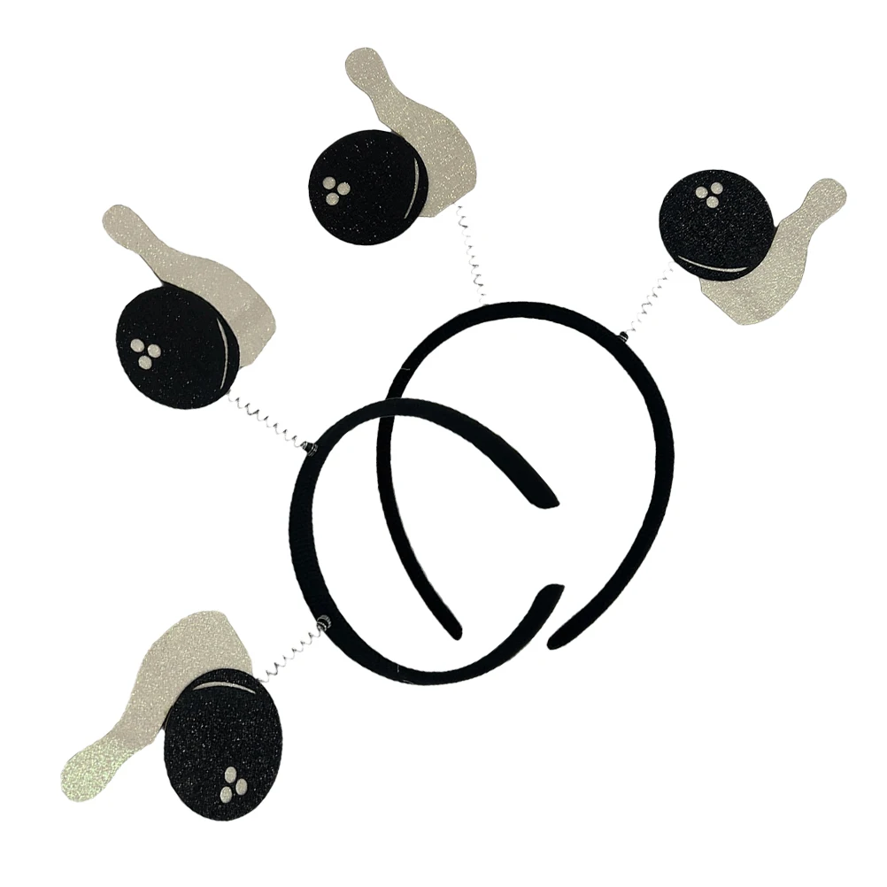 

2Pcs Bowling Ball Headb Sports Events Party Accessories Reusable Soft Material Hair Hoops Headdress Tennis Balls