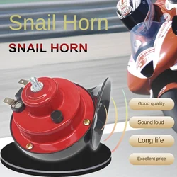 Waterproof Train Horn Suitable for Trucks, Boats, Cars, Motorcycles, Bicycles, Super Snail Horn, Red, Black, 12V