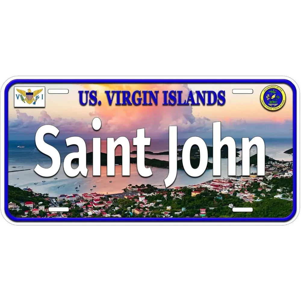 Vintage License Plates Decoration Signs for Car Front - New York Zurich Dublin Athens