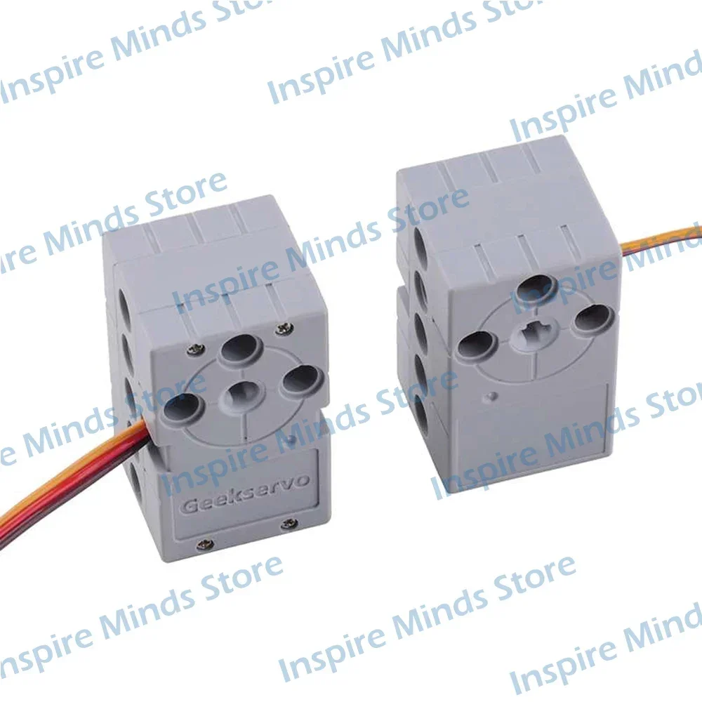 Geekservo 0.7/2 كيلو 360 ° محرك سيرفو قابل للبرمجة مع عمود إخراج مزدوج وعزم دوران عالي متوافق مع Legoed Microbit Raspberry Pi #5