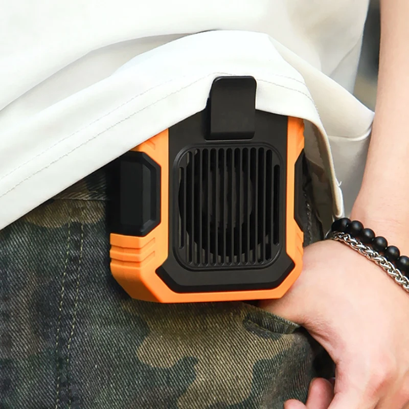 AB42-Portable Waist Fan Rechargeable, Personal Waist Fan, Hands-Free Neck Fan For Camping, Outdoor, Construction Site