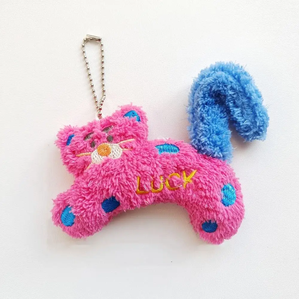 Simpatico peluche a pois gatto portachiavi Anime peluche bambola borsa ciondolo decorazione morbido gatto peluche portachiavi bambini